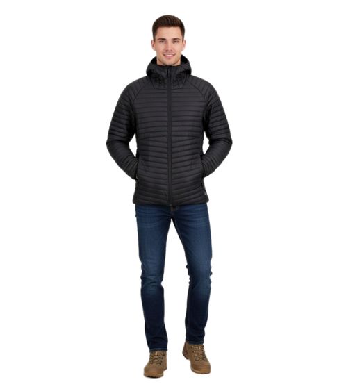 Meru Herren Kunstfaserjacken Kipnuk Jacke Übergangs-Jacke Schwarz