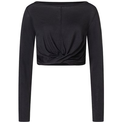 Super.Natural Women Longsleeves Merino Wrap Longsleeve Black