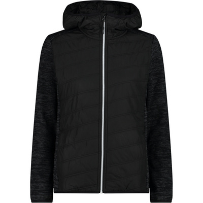 CMP Damen Isolationsjacken Hybrid Hoodie Jacke Schwarz