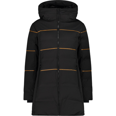 CMP Femme Veste d'hiver Sweat à capuche Parka Noir