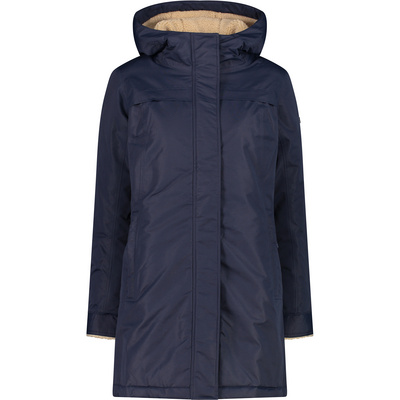 CMP Femme Veste d'hiver Sweat à capuche Parka Bleu
