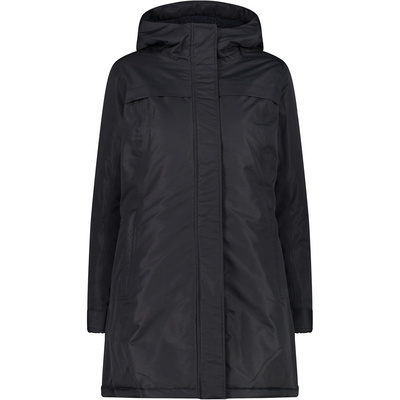 CMP Femme Veste d'hiver Sweat à capuche Parka Noir