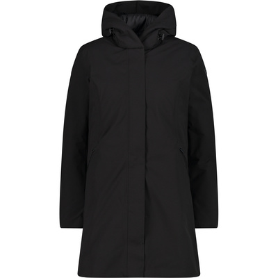 CMP Femme Veste d'hiver Sweat à capuche Mantel Noir