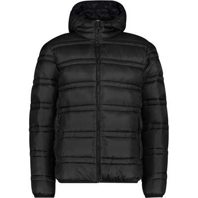 CMP Hombre Kunstfaserjacken Snaps Sudadera con capucha Chaqueta Negro