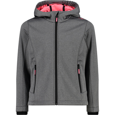 CMP Niños Softshelljacken Sudadera con capucha Chaqueta Negro
