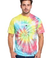 RE:COVERED X NFL New England Patriots Men's T-Shirt with Logo Print, Cotton Crew Neck, RCNFL1381, Colorful