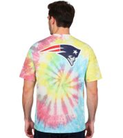 RE:COVERED X NFL New England Patriots Men's T-Shirt with Logo Print, Cotton Crew Neck, RCNFL1381, Colorful