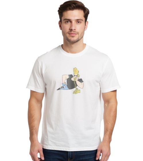 T-shirt da uomo RE:COVERED X Cartoon Network Johnny Bravo girocollo in cotone RCWARN752 Beige chiaro
