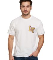 RE:COVERED X LOONEY TUNES Men's T-Shirt with Basketball Print, Cotton Crew Neck, RCWARN750, Ecru-White