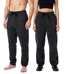 Pantalones de punto NANGAPARBAT para mujer y hombre. Pantalones de jogging antibolitas y antiestáticos. Pantalones de ocio con certificación OEKO-TEX Standard 100. Gris/Negro.