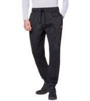 NANGAPARBAT Strickfleece-Hose für Damen oder Herren Jogginghose mit Antipilling und Antistatik Freizeithose mit OEKO-TEX Standard 100 Grau/Schwarz