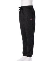 NANGAPARBAT Strickfleece-Hose für Damen oder Herren Jogginghose mit Antipilling und Antistatik Freizeithose mit OEKO-TEX Standard 100 Grau/Schwarz