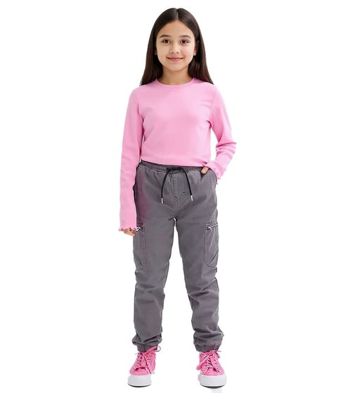 Vaqueros para Niñas: Vaqueros Térmicos, Pantalones Tobilleros de Algodón, Vaqueros Casuales, 938179 Gris