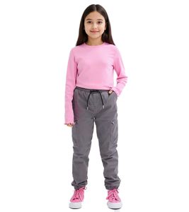 Vaqueros para Niñas: Vaqueros Térmicos, Pantalones Tobilleros de Algodón, Vaqueros Casuales, 938179 Gris