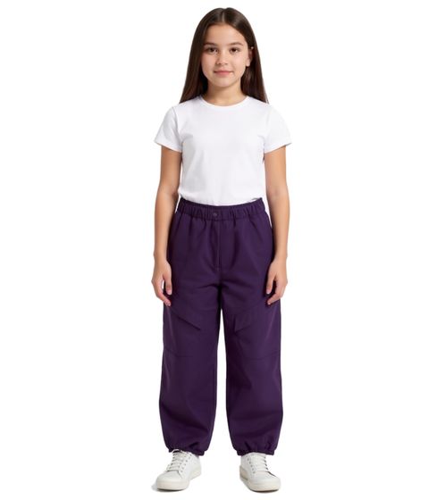 Pantalones de esquí para niña con detalles reflectantes, pantalones de nieve de corte regular, pantalones de snowboard 905819 morados