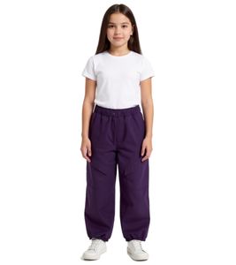 Pantalones de esquí para niña con detalles reflectantes, pantalones de nieve de corte regular, pantalones de snowboard 905819 morados