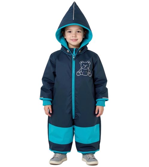 Jumpsuit Toddler Overall Rain Suit with Hood and Zipper Baby Suit 913881 Blue