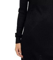 Abito in maglia da donna con scollo a V, miniabito con taglio dritto, abito a maniche lunghe 971974 Nero