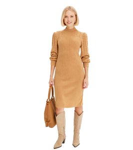 Women's Knit Dress, Fashionable Long Knit Sweater 965961 Beige