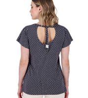 ALIFE AND KICKIN Amelie Women's Cotton T-Shirt, Summer Top with Dots, 34256952, Dark Blue/Beige ALIFE AND KICKIN Amelie Women's Cotton T-Shirt, Summer Top with Dots, 34256952, Dark Blue/Beige