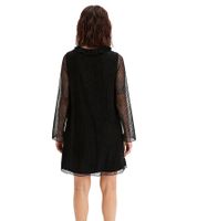 Robe en résille à pois pour femme, robe élégante pour tous les jours 909669 Noir