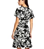 Laura Scott Women's Jersey Dress, Elegant Summer Dress, A-Line Midi Dress, 75329162, Black/Beige