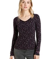 KangaROOS Women's Long-Sleeve Cotton T-Shirt with Confetti Pattern 39996969 Black KangaROOS Women's Long-Sleeve Cotton T-Shirt with Confetti Pattern 39996969 Black