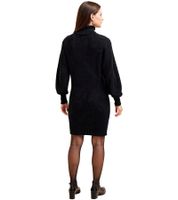Robe en maille pour femme, mini-robe à col roulé et manches longues, 933115 Noir