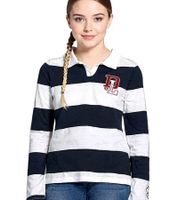 DELMAO Girls' Long-Sleeved Polo Shirt 54289803 Blue/White DELMAO Girls' Long-Sleeved Polo Shirt 54289803 Blue/White