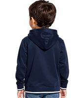 DELMAO Kinder Baumwoll-Pullover mit Kapuze und großem Frontlogo Langarm-Shirt 65583222 Blau DELMAO Kinder Baumwoll-Pullover mit Kapuze und großem Frontlogo Langarm-Shirt 65583222 Blau