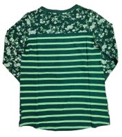 BOYSEN'S Women's Shirt, Fashionable Shirt with 3/4 Sleeves and Floral Print, 42406115 Green