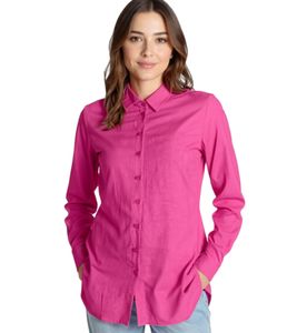 Blusa AjC para mujer, de manga larga, ligera, informal, con tapeta de botones, color rosa, 52486612 Blusa AjC para mujer, de manga larga, ligera, informal, con tapeta de botones, color rosa, 52486612