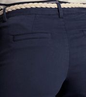DELMAO Women's Chino Bermuda Shorts with Belt, Wide-Leg Shorts, 16741061 Blue DELMAO Women's Chino Bermuda Shorts with Belt, Wide-Leg Shorts, 16741061 Blue