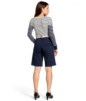 DELMAO Women's Chino Bermuda Shorts with Belt, Wide-Leg Shorts, 16741061 Blue DELMAO Women's Chino Bermuda Shorts with Belt, Wide-Leg Shorts, 16741061 Blue