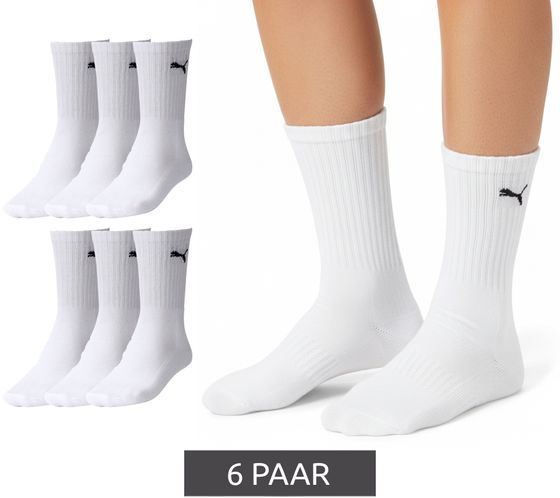 6 Pairs of PUMA Plain Sports Socks, Cotton Socks, Tennis Socks, Long Socks, 7308 300 White 6 Pairs of PUMA Plain Sports Socks, Cotton Socks, Tennis Socks, Long Socks, 7308 300 White