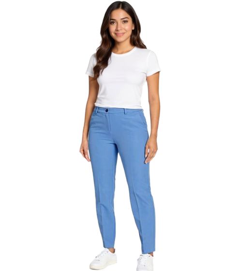 Tamaris Damen Stoff-Hose Business-Hose mit Dehnbund 73362250 Hellblau