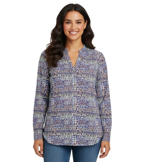 BOYSEN`S Damen Blusen-Shirt mit V-Ausschnitt Langarm-Shirt Sommer-Tunika 81925947 Bunt