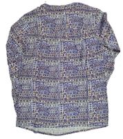 BOYSEN'S Women's V-Neck Blouse-Shirt, Long-Sleeved Summer Tunic, 81925947, Multicolored