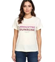 BOYSEN'S Women's T-Shirt, Unique Summer Shirt with Summer Sayings, 65100734 Beige/Pink