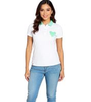 KangaROOS Women's Cotton Polo Shirt, Two-Tone Pique Short-Sleeved Shirt, 68859808 White KangaROOS Women's Cotton Polo Shirt, Two-Tone Pique Short-Sleeved Shirt, 68859808 White