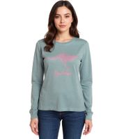 KangaROOS Women's Sweatshirt with Large Front Logo, Cotton Sweater 23806817, Gray-Blue KangaROOS Women's Sweatshirt with Large Front Logo, Cotton Sweater 23806817, Gray-Blue