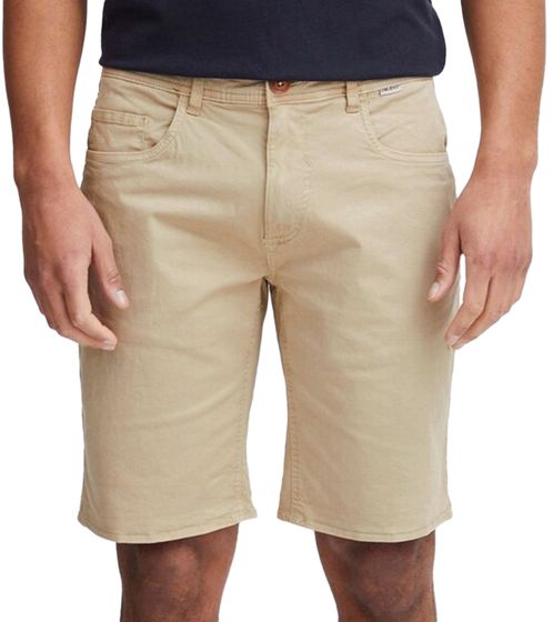 Bermudas cortas BLEND de algodón para hombre, con dobladillo vuelto, 20716713 161104 Beige