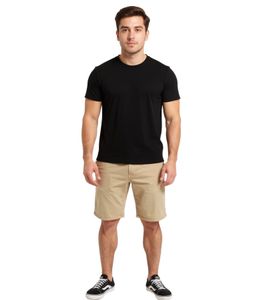 BLEND Woven Herren Baumwoll-Shorts kurze Bermuda mit Krempelsaum 20716713 161104 Beige BLEND Woven Herren Baumwoll-Shorts kurze Bermuda mit Krempelsaum 20716713 161104 Beige
