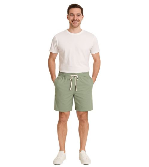 CASUAL FRIDAY Sigge Bermuda Chino Casual da Uomo con Elastico in Vita, Shorts in Cotone, 20505130 185806 Verde