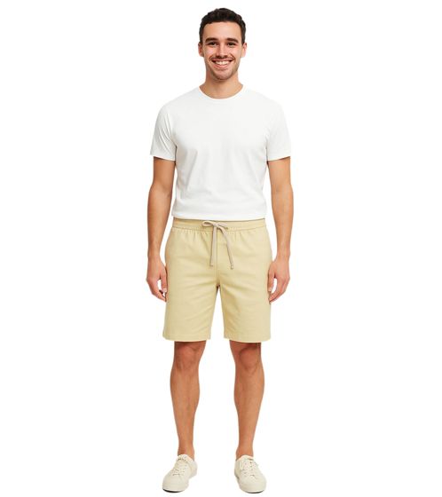 CASUAL FRIDAY Sigge Herren Freizeit-Bermuda Chino-Hose mit Gummibund Baumwoll-Shorts kurze Hose 20505130 131008 Beige