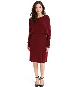 Robe en maille pour femme, mini-robe élégante à manches longues 955667 Rouge Robe en maille pour femme, mini-robe élégante à manches longues 955667 Rouge