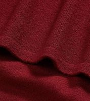 Damen Strick-Kleid stylisches Langarm-Kleid Mini-Kleid 955667 Rot