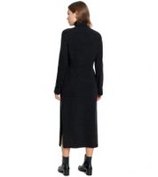 Robe en maille pour femme, mini-robe à col roulé, manches longues, 958841, noir