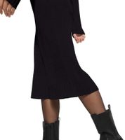 Damen Fairisle-Strick-Minikleid mit Rollkragen Langarm-Kleid 976460 Schwarz