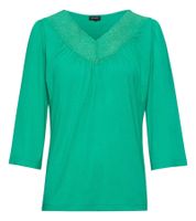 LAURA SCOTT Women's Summer Shirt, Fashionable T-Shirt with Lace, 64649960 Green